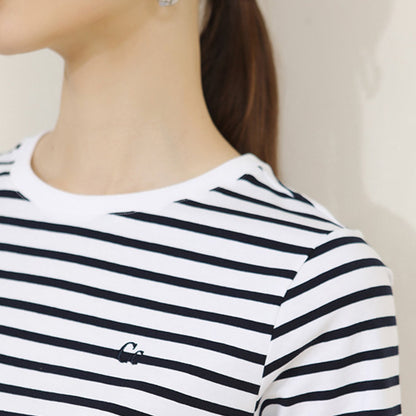 Striped Round Neck Short Sleeve Top