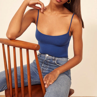 Solid Color One Neck Camisole Top