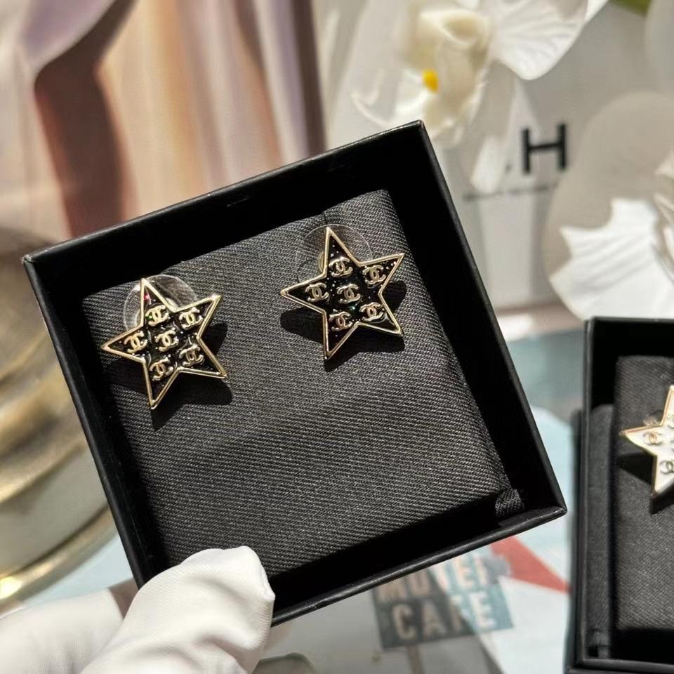 Two Color Pentagram Earrings