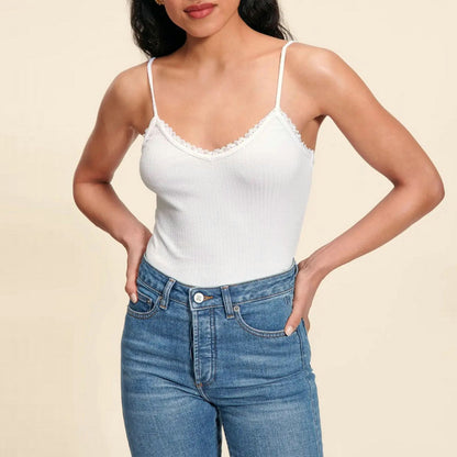 Solid Color V-Neck Camisole Top