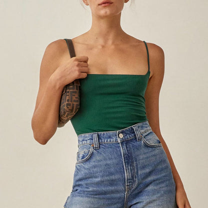 Solid Color One Neck Camisole Top