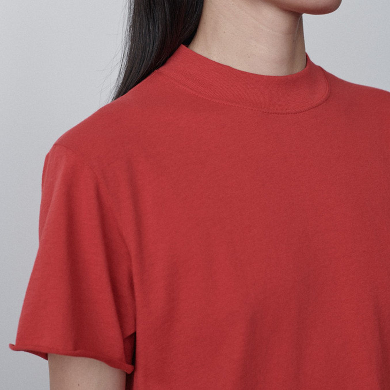 Solid Color Round Neck Pullover Short Sleeve Top