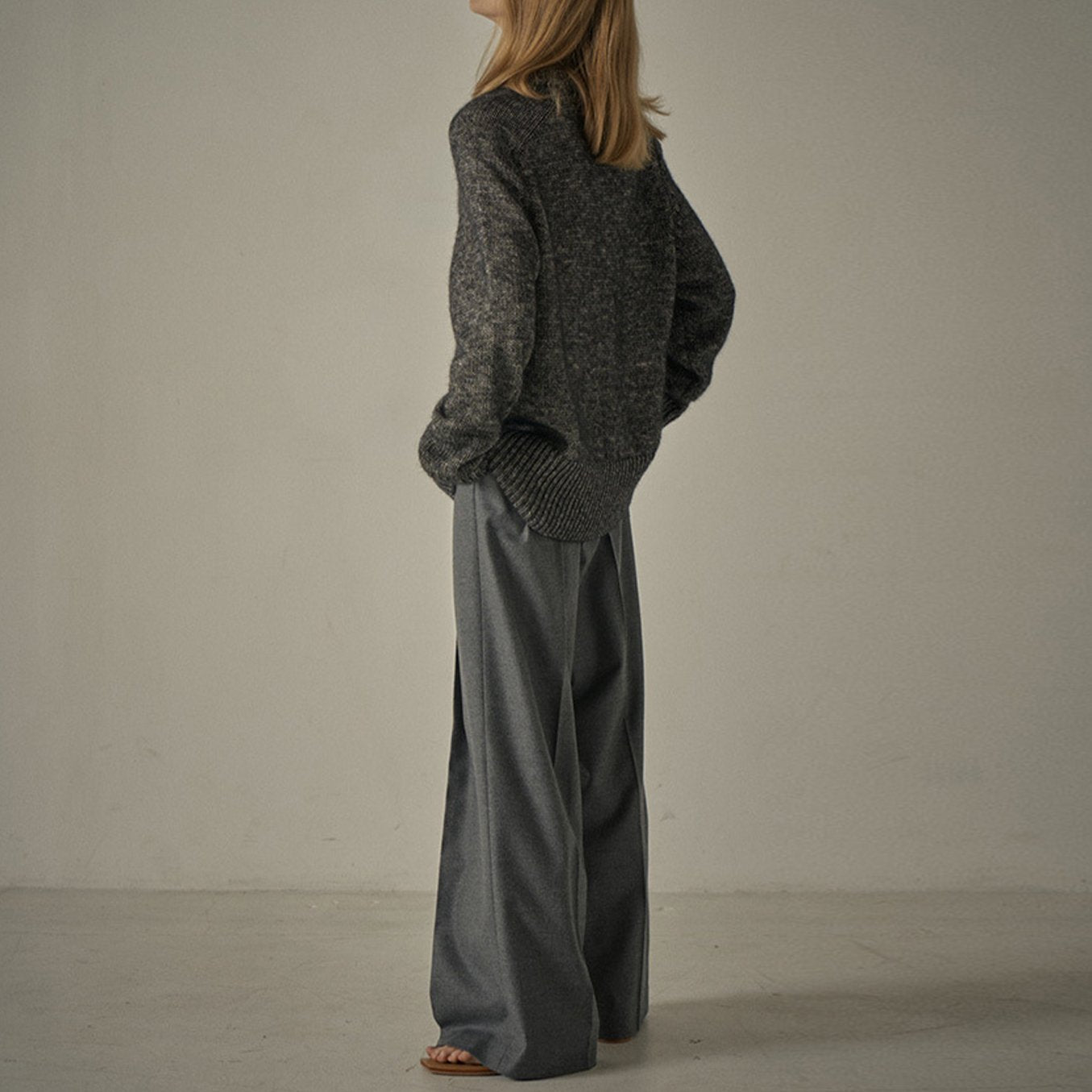 Solid Color Pocket Wide Leg Pants