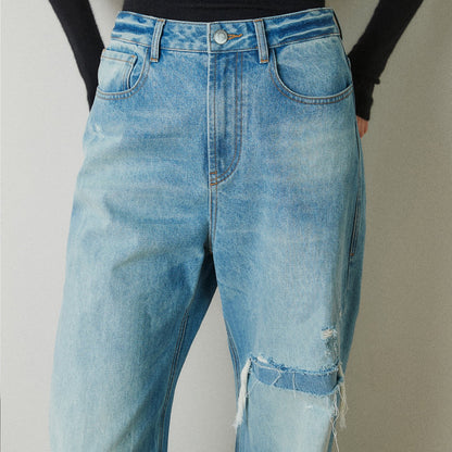 High Waisted Straight Leg Jeans